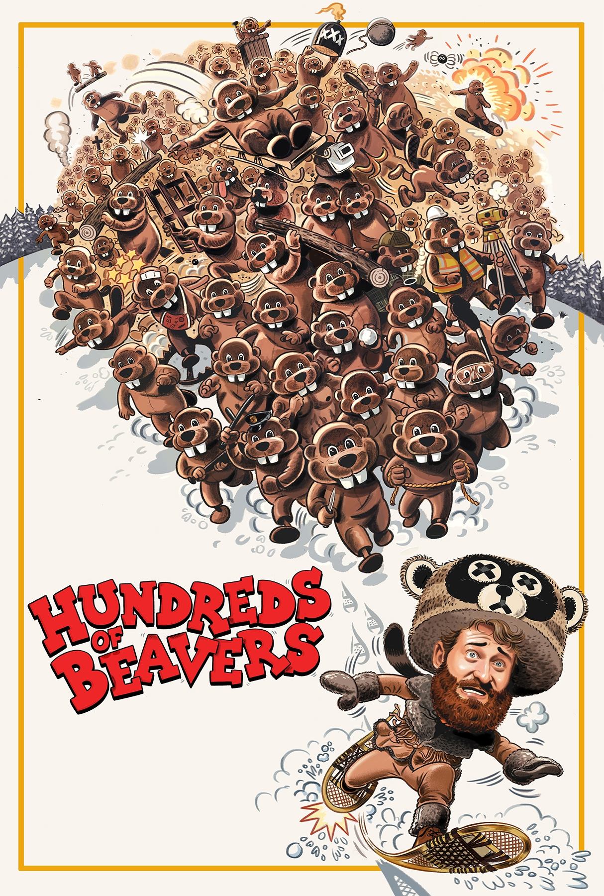 Hundreds of Beavers (2022) official movie poster